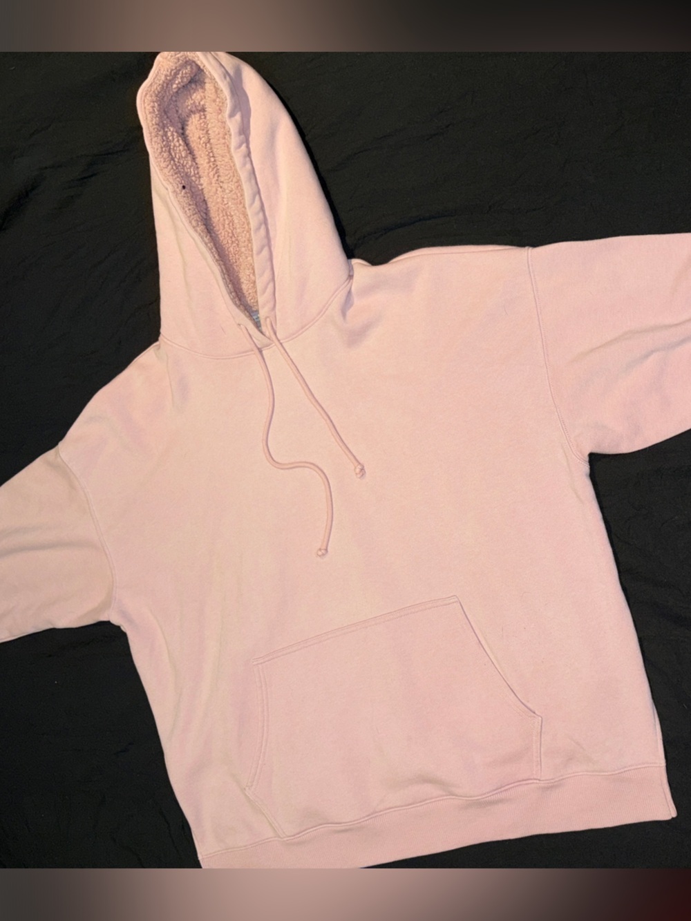 American Eagle Outfitters Light Pink Sherpa Hoodie